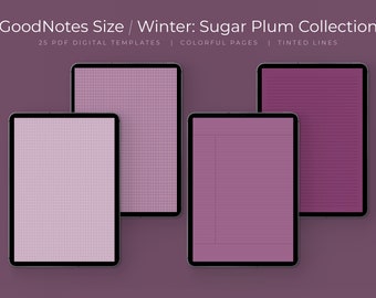 Sugar Plum Digital Note Taking Templates: GoodNotes, Notability (PDF)