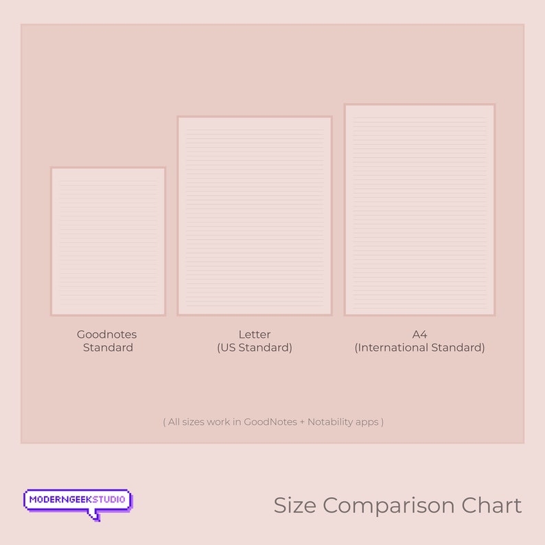 25 Blush Digital Note Taking Templates | Goodnotes Size | Notability ...