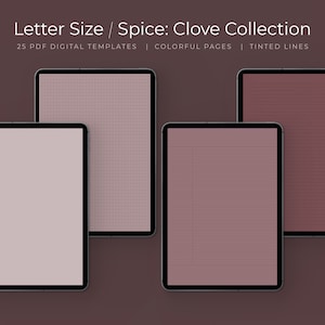 25 Holiday Spice: Clove Color Digital Note Taking Templates | Letter Size | Notability | PDF | Students | College Notebook Paper