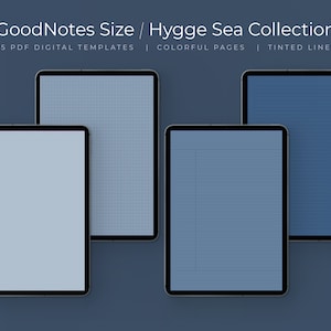 25 Blue Digital Note Taking Templates | GoodNotes Size | Notability | PDF | Students | College Notebook Paper