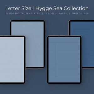 25 Blue Digital Note Taking Templates | Letter Size | Notability | PDF | Students | College Notebook Paper