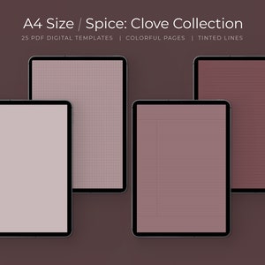 Clove A4 Digital Note Taking Templates: Cornell, Lined, Grid, Dotted (PDF)