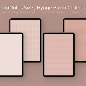 25 Blush Digital Note Taking Templates | GoodNotes Size | Notability | PDF | Students | College Notebook Paper
