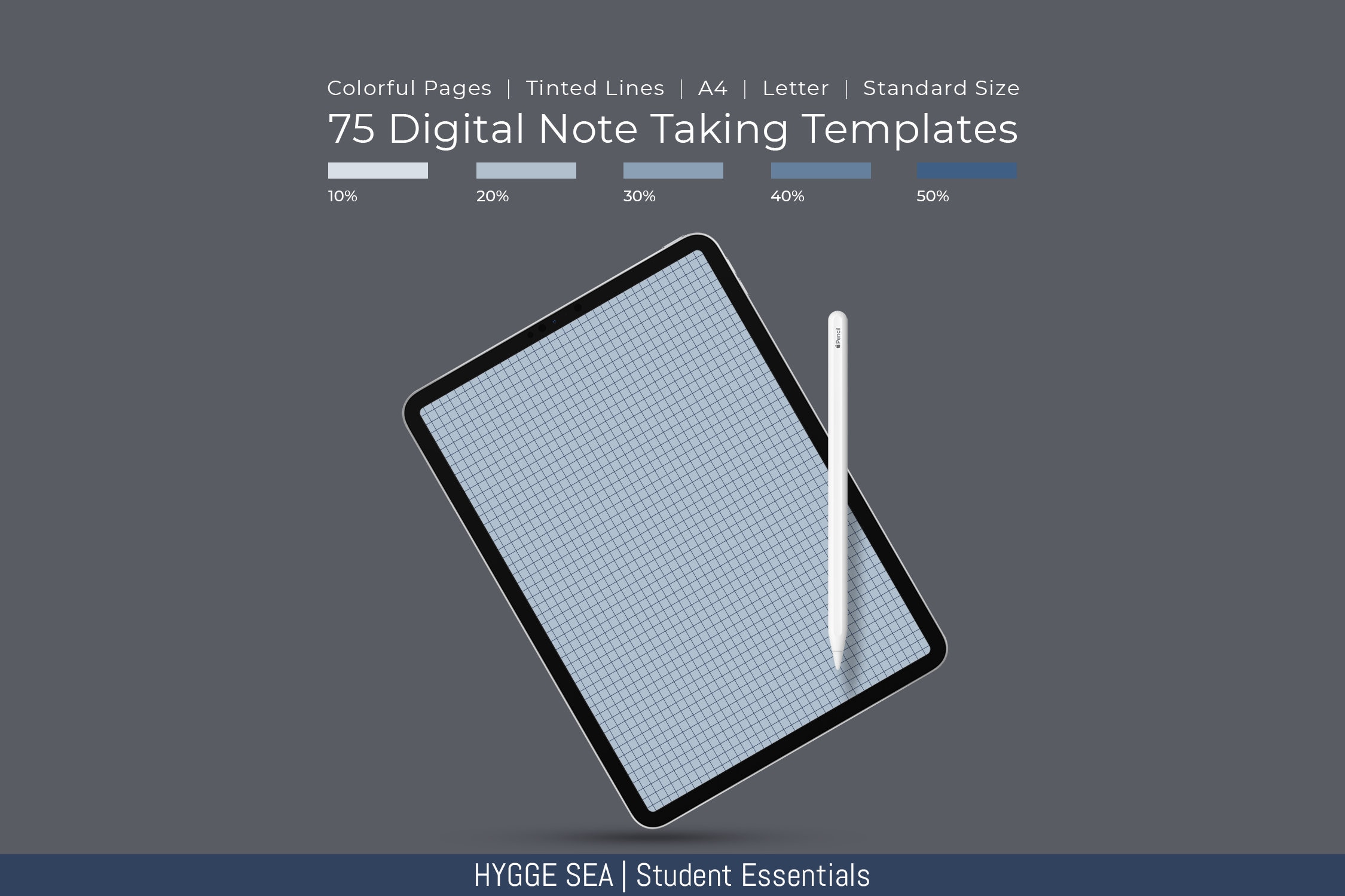 75 Sea Blue Digital Note Taking Templates | Goodnotes | Notability ...