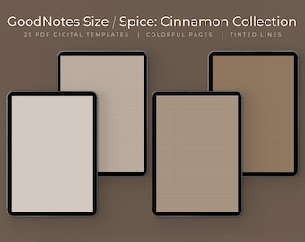 Cinnamon Digital Note Taking Templates: GoodNotes, Notability (PDF)