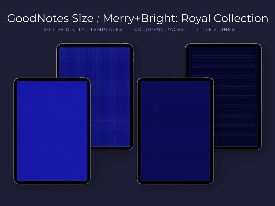 Royal Blue Digital Note Taking Templates: Goodnotes, Notability (PDF ...