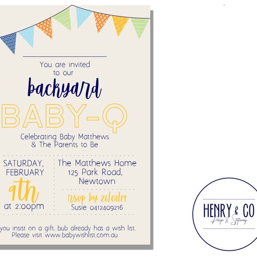 Baby BBQ Editable Invitation Template BABY-Q Baby Shower - Etsy