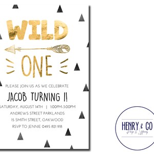 WILD ONE 1er cumpleaños INVITA
