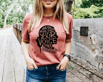 Even if your Voice Shakes / Ruth Bader Ginsburg / Womens Empowerment