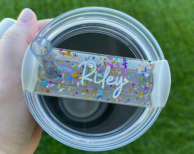 Featured listing image: 30 or 40 oz Tumbler Name Plate / Lid topper Name Tag for Popular Tumblers