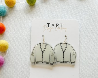 Cardigan Sweater Acrylic Earrings