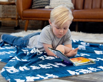 Dinosaur Name Blanket / Baby Minky Blanket Dinosaur Nursery