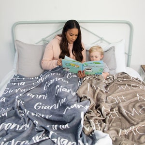 Namensdecke / weiche Minky-Decke mit Namen personalisiert