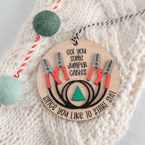 Jumper Cable Christmas Ornament / Funny Christmas Ornament 2025