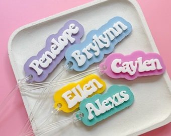 3d Retro Bag Tag / Name Tag for Backpack
