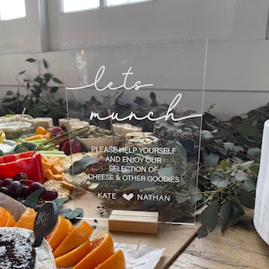 Charcuterie Grazing Tabletop Sign / Grazing Table sign for Wedding / Charcuterie sign