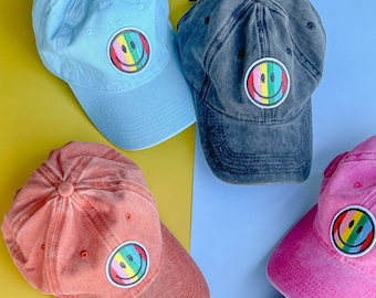 Smiley PRIDE Patch Hat