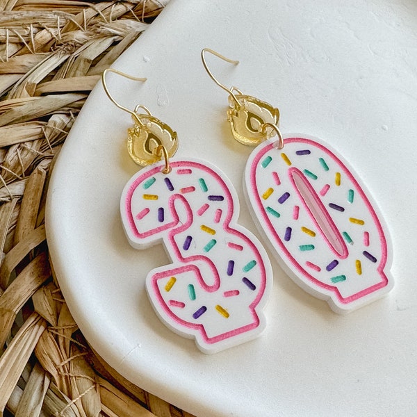 Birthday Candle Earrings / Milestone Birthday Celebration Earring