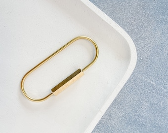 Minimalist Brass Keychain