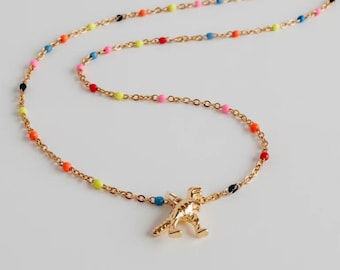 Confetti Dinosaur Necklace