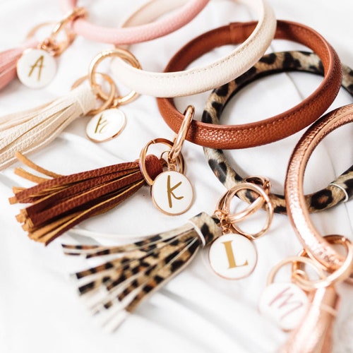 Wristlet Keychain / Personalized Key Ring Bangle / Bracelet Etsy