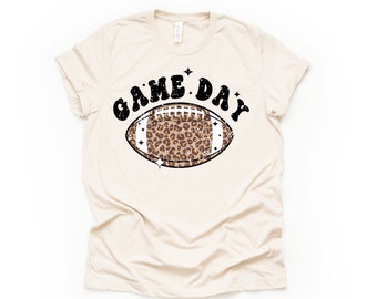 Game Day Leopard Football Tee // Friday Night Lights Game Day Tee / Football Spirit Shirt