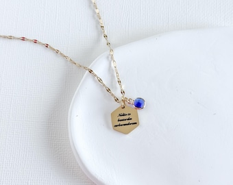 Nolite te bastardes carborundorum Engraved Necklace / Anti Necklace