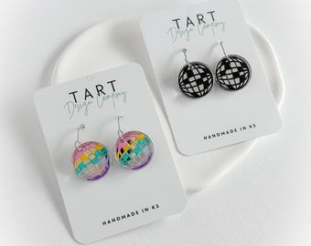 Disco Ball Acrylic Party Earrings
