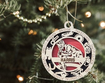 Keepsake Sports Ornament for Student Athletes / Basketball / Softball / Baseball / Wrestling / Soccer / Golf / Cheerleading / Marching Band