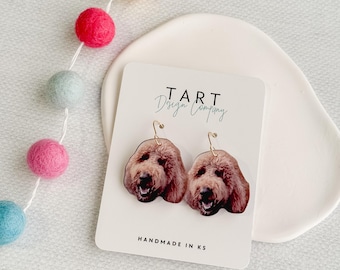 Pet Portrait Earrings / Custom Acrylic Earrings with your Pet