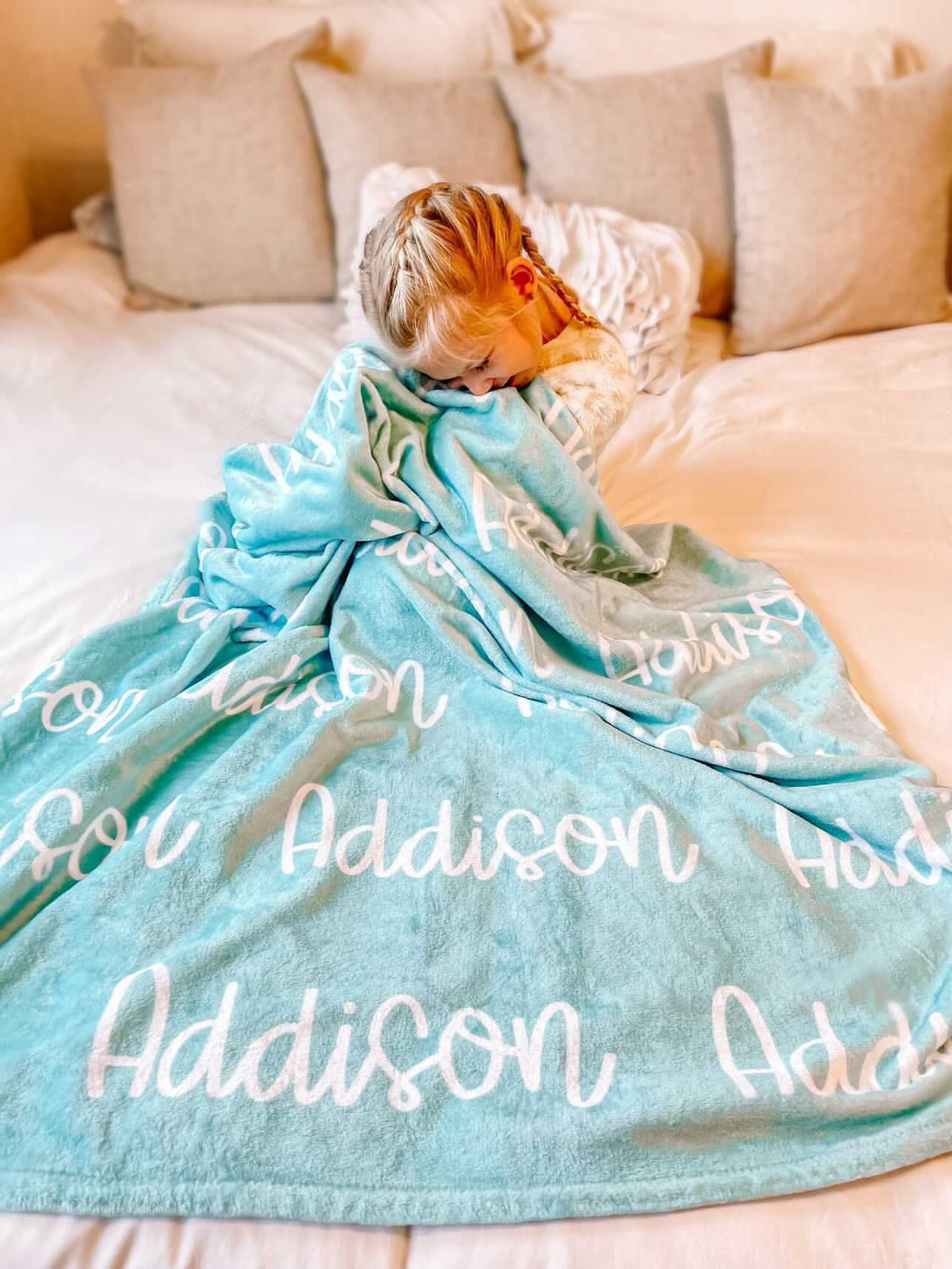 How to make baby blankets with name repeated sales