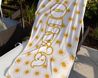 Sunny Days Personalized Beach Towel with Free Shipping