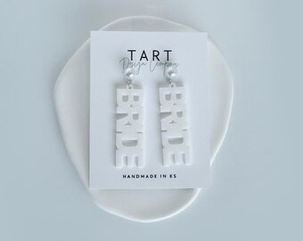 Bride Statement Dangle Earrings: Bridal Party Accessories