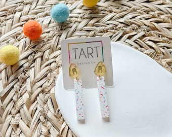 Birthday Candle Dangle Earrings / Acrylic Birthday Candle