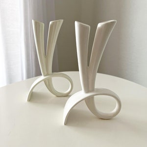 Pair of Handmade Abstract Ceramic Vases