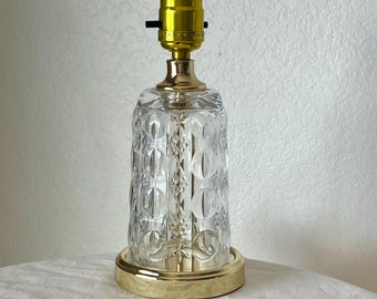 Vintage Cut Glass with Brass Accent Leviton Lamp