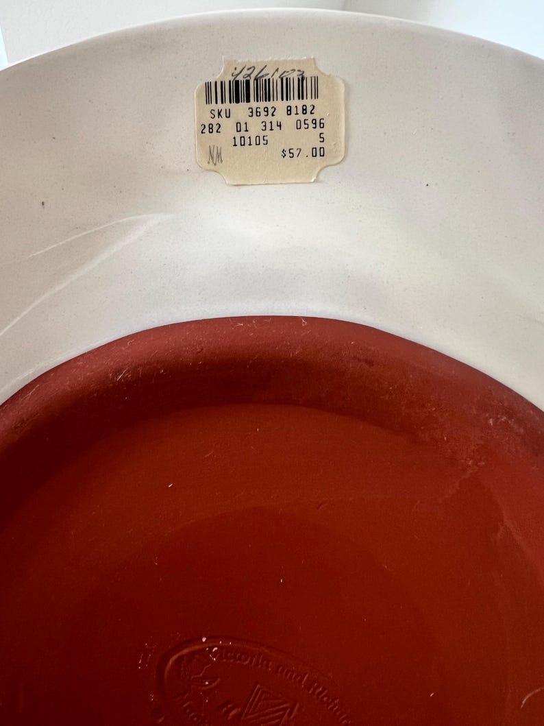 Vintage 1992 Mackenzie-Childs Heather Pattern 11” Plate Retired Pattern with Original Tag immagine 7