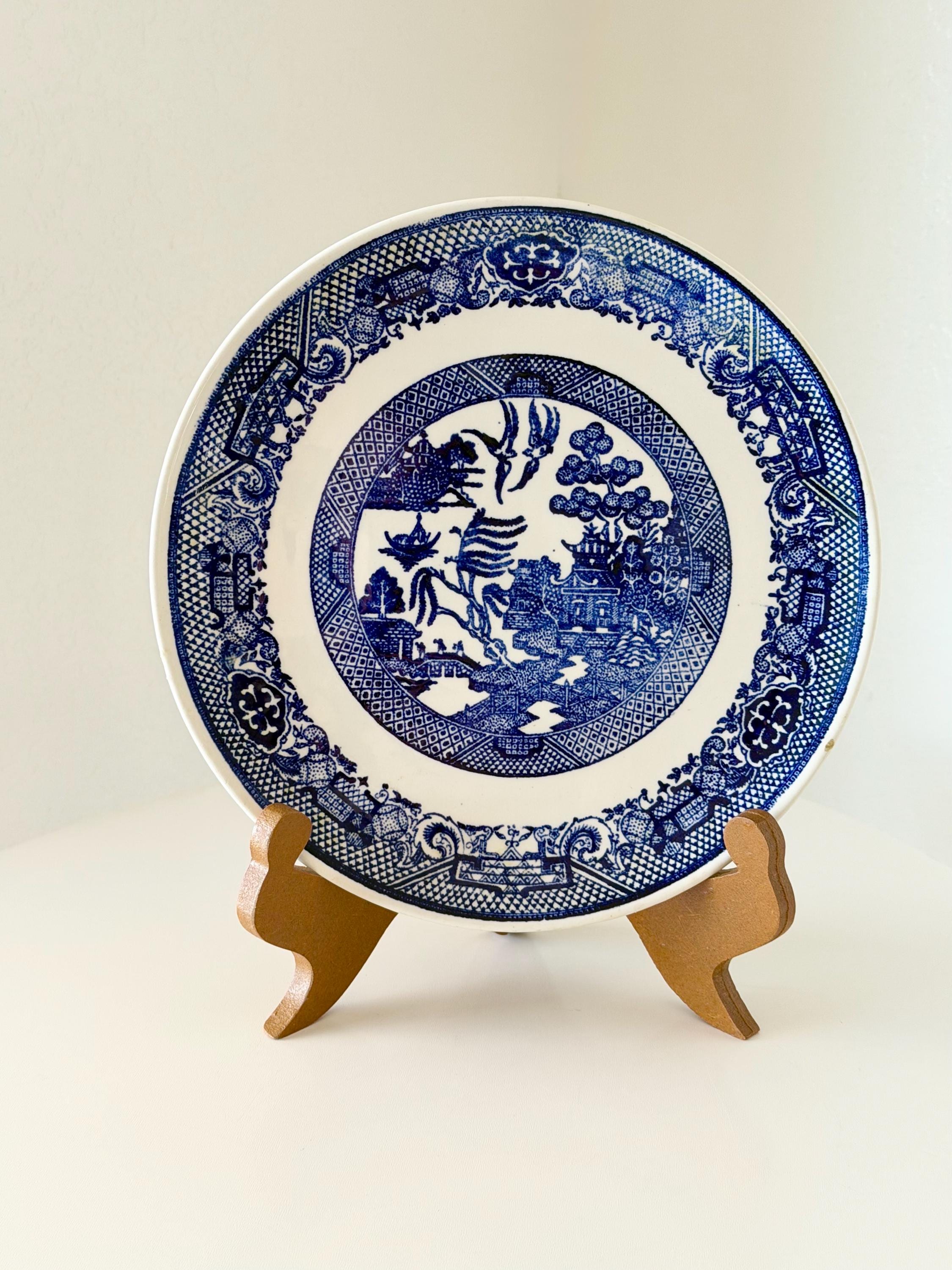 Unmarked Blue Willow Plate - Etsy