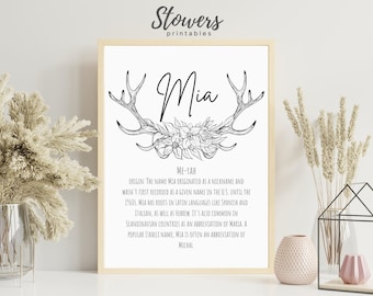 Mia Name Art - Etsy
