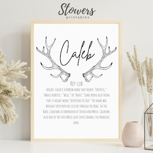 Caleb Name Sign, Baby Name Signs, Name Print, Wall Art, Minimalist Print, Minimalist Art, Modern Art, Modern Poster Print, Boy Names