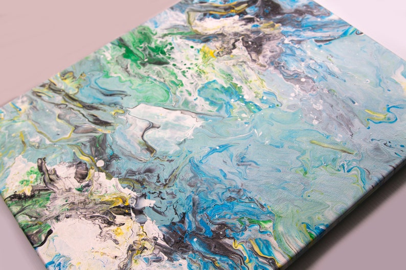 Marbled Acrylic Pour Painting 16x20