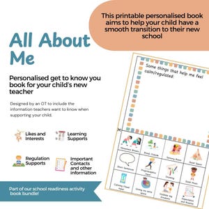 All About Me - Personalised Student Get to Know You Book