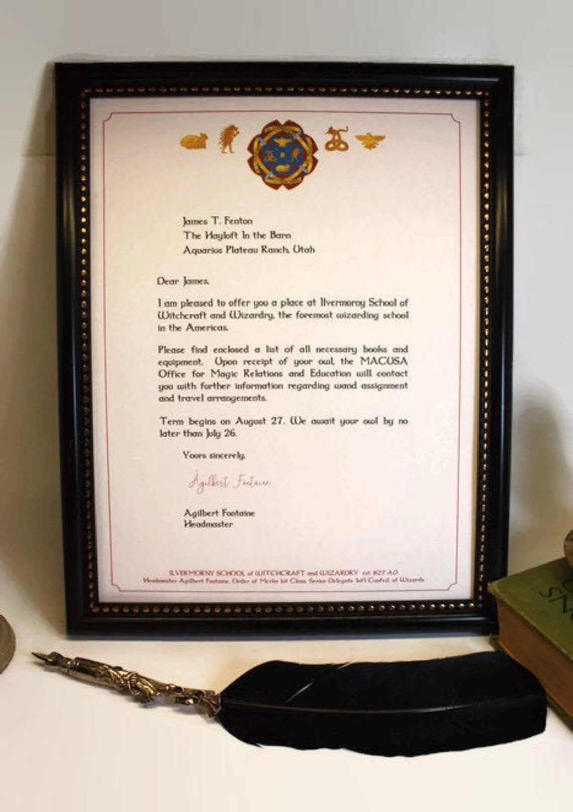 Ilvermorny Acceptance Letter Printable Editable PDF Etsy