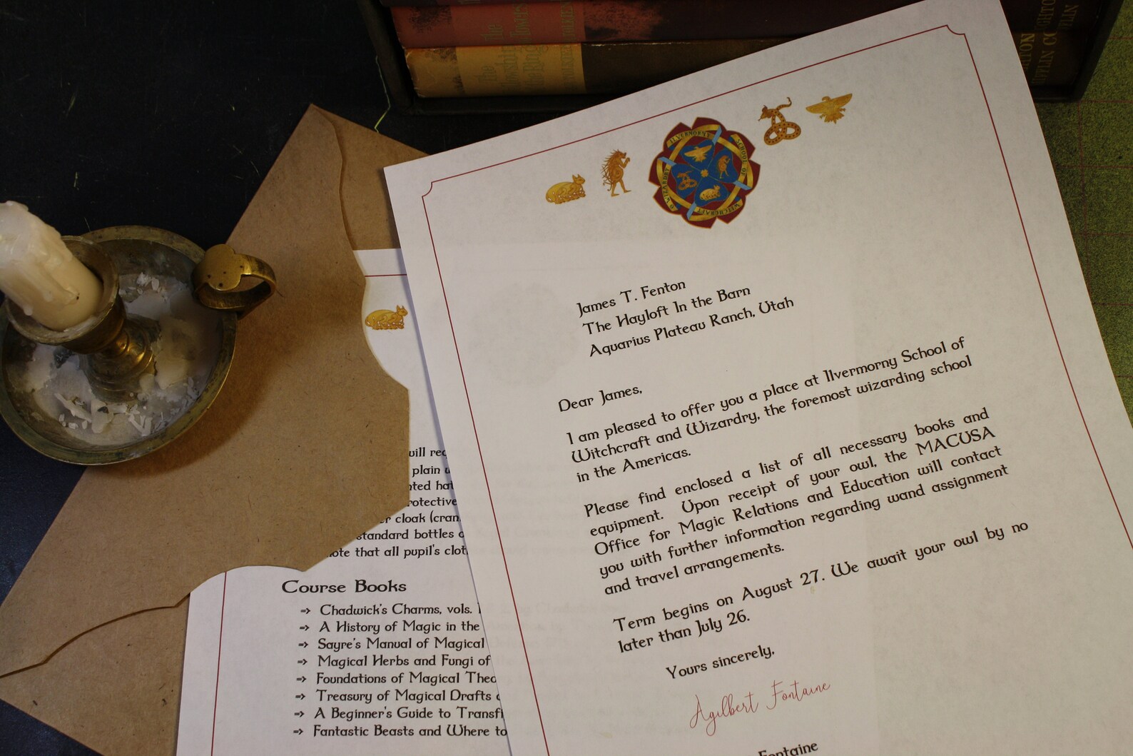 Ilvermorny Acceptance Letter Printable Editable PDF Etsy