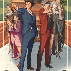 Ace attorney characters active Art Print for Sale by