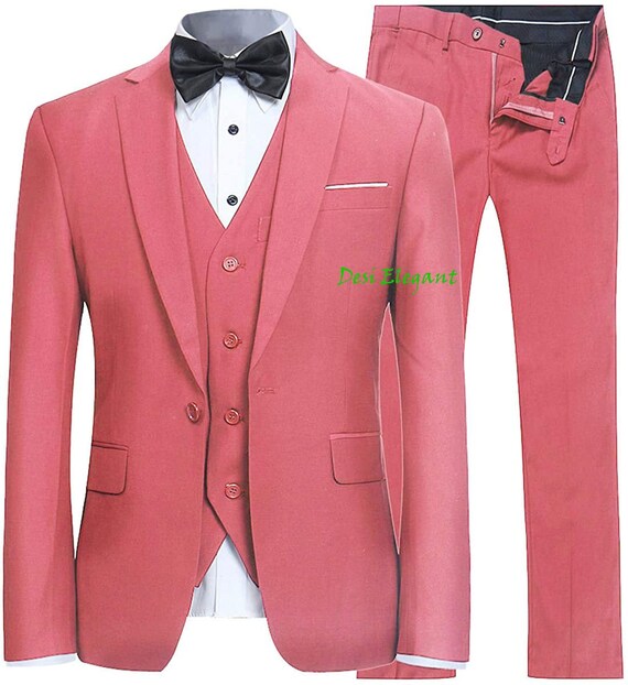 Coat pant 3 piece pink colour Clearance