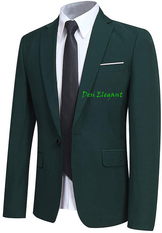 emerald green coat men