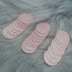 Glitter Confetti Punches - Lichtroze - Grote Middelgrote Kleine Cirkels - Verjaardagsfeest Decor - Baby Shower - Bridal Shower - Bachelorette