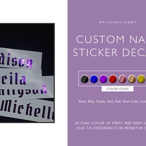Personalized Chrome Sticker Decals - Font #6