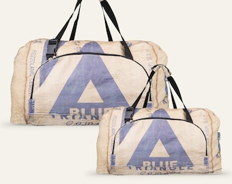 Upcycled Weekender - Hand Luggage Recycling Bag Sports Bag Yoga Bag Duffle Bag - Fairtrade - Made in Kenya